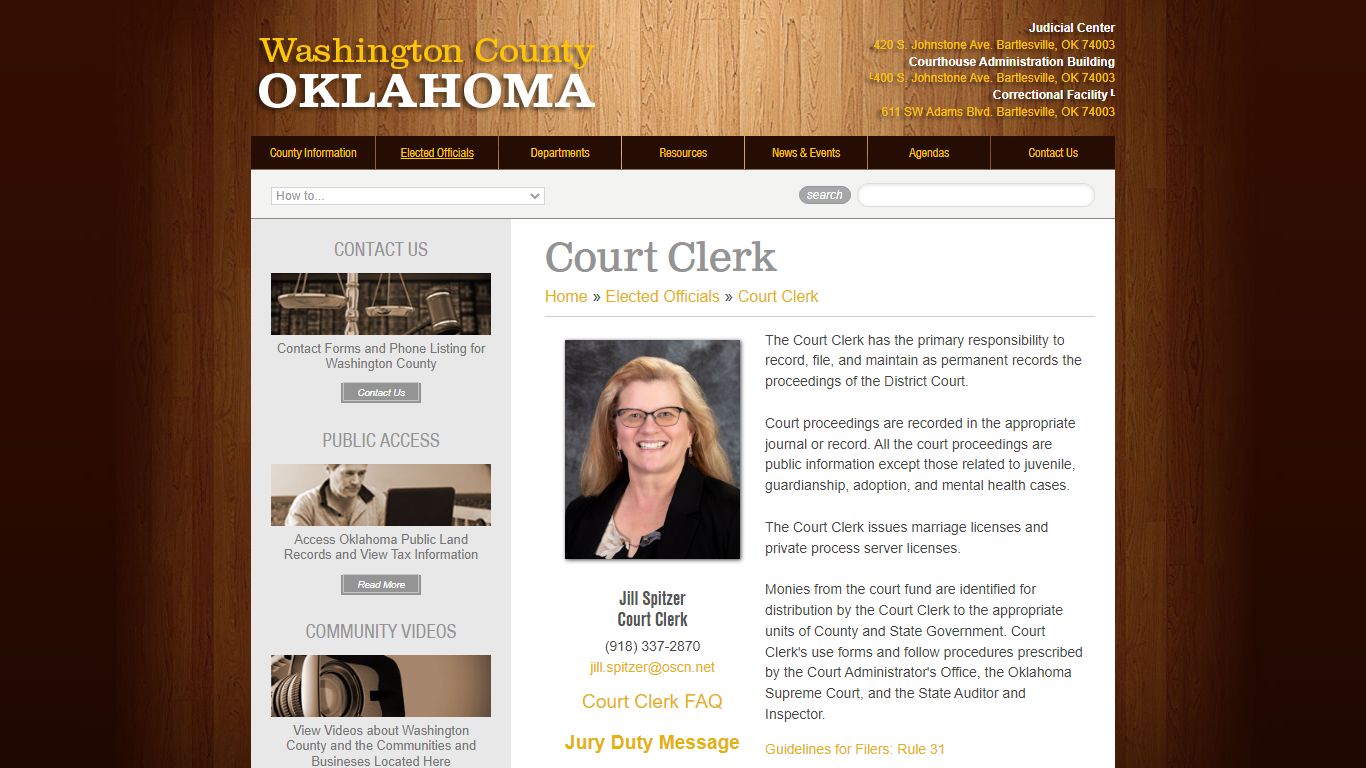 Court Clerk | Washington County | Oklahoma