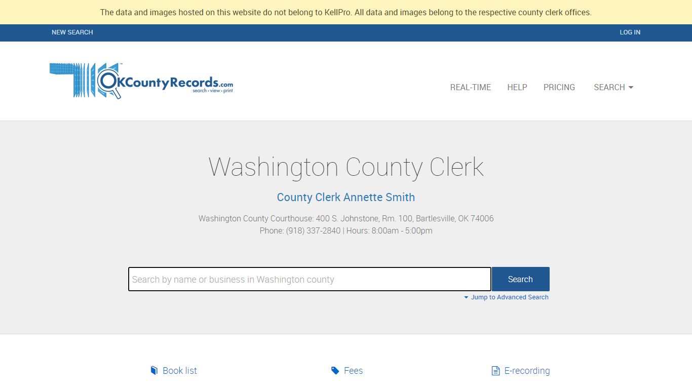 Washington County - County Clerk Public Land Records for ...